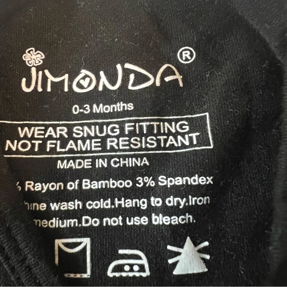 Jinonda Bamboo Baby Sleeper Bundle 0-3 Months Black Red Zip Footless Pajamas